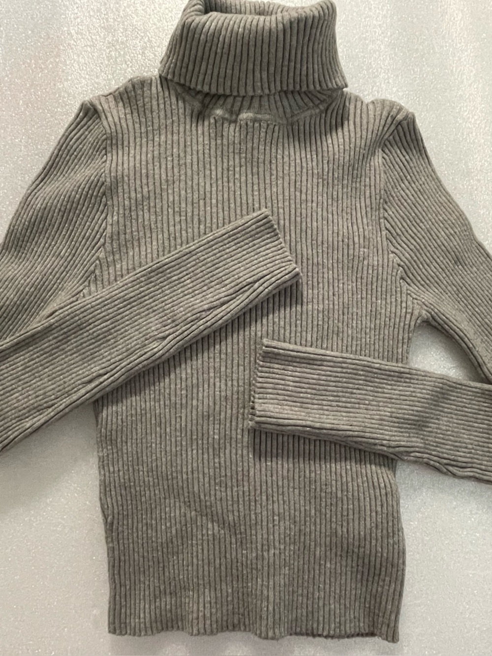 Forever 21 Ribbed Turtleneck Sweater in Light Taupe
